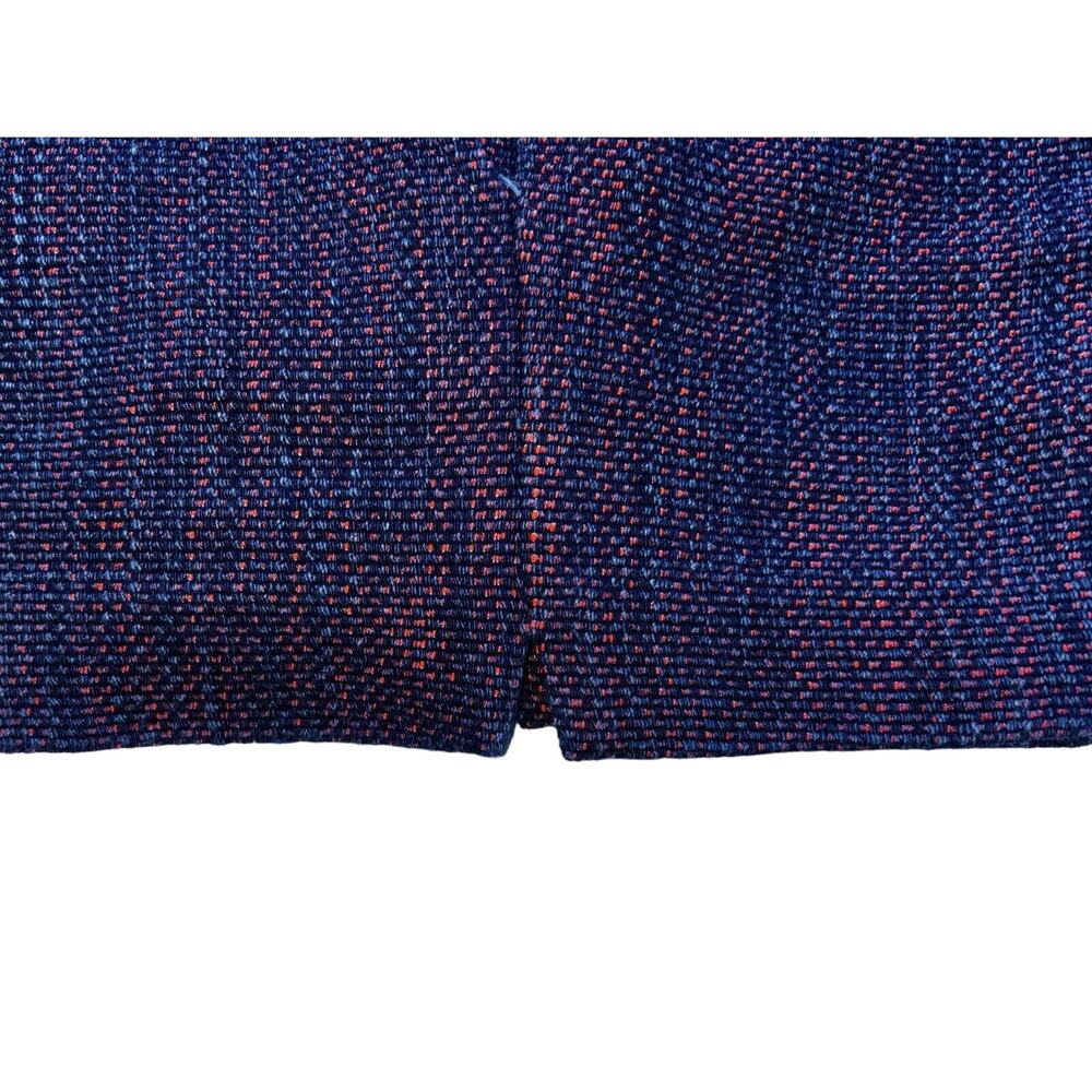 Trina Turk Textured Tweed Shorts Size 2 Navy Magenta Pockets Tailored Chic EUC - Picture 7 of 8